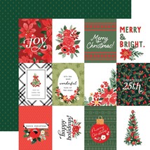 Merry Christmas Double-Sided Cardstock 12&quot;X12&quot;-Merry Journaling Cards CBMCF12-20 - £131.52 GBP