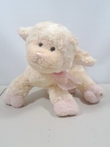 Mary Meyer Family Christian Ivory Lamb Plush Pink Bow Wind Up Jesus Loves Me - £15.21 GBP