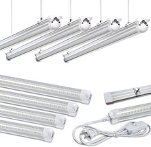 Eight-Piece Set Of Four-Foot Led Shop Light Garage Lights, Plug-And-Play - £85.81 GBP