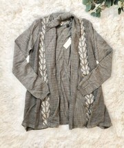 NWT Anthropologie Messina Cardigan XS Grey Knitted &amp; Knotted Women’s Sweater - £31.45 GBP
