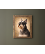Schnauzer Wall Art Printable | Classic Dog Portrait Painting | Digital Download - $3.00