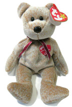  TY Original Beanie Baby 1999 Signature Bear Holo Tush Tag EUC Red Heart Teddy - £31.66 GBP