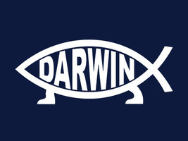 FUNNY TSHIRT Darwin Fish T-Shirt Science Teacher Athiest Mens Womens Tee Shirt - £10.29 GBP