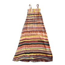 Agua Bendita Colorful Maxi Dress Woven Stretch Top Stripe Beach Size Sma... - $62.89