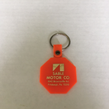 Sable motor co. Pittsburgh vintage orange plastic advertising key ring - $365.13 MXN