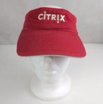 Vintage Toppers Citrix Red Unisex Embroidered Adjustable Visor - $241.39 MXN