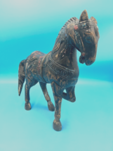 Unique Handmade Wood Horse Figurine ~ Decorative Accents - £24.12 GBP