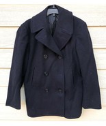 Vintage 1961 US Navy USN Overcoat Man&#39;s Enlisted Wool Melton 100% Peacoa... - $166.70 CAD