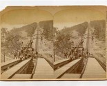 Scenery of the Lehigh Valley Railroad Stereoview Mount Pisgah Pennsylvania  - $31.68