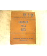 Vintage Dept of the Army ENGINEER FIELD DATA FM5-34 December 1969 - $141.08 MXN