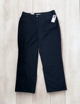 NWT Croft &amp; Barrow Pants Women&#39;s 16 SHORT Classic Fit Straight Leg Black - $21.73