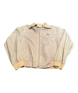 Izod Bomber Jacket Tan Cream Vintage  Lacoste Mens Medium Beige Retro Mr... - £66.30 GBP