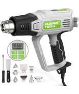 Huepar Tools Heat Gun 10 Accessories Hot Air Gun with LCD Digital Display, - $85.47 CAD