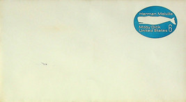 US 6 Cent Postage-paid Envelope - Herman Melville/Moby Dick - Vintage - £1.92 GBP