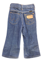Vintage Wrangler Jeans Youth / Boys Flared leg 21&quot; x 13&quot; indigo blue - £19.35 GBP
