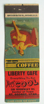 Liberty Cafe - St. George, Utah Restaurant 20 Strike Matchbook Cover Pinup Girl - £1.56 GBP