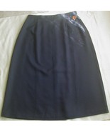 NWT Bedford Fair Lifestyles Navy Blue A-Line Midi Skirt Size 18 - $18.99