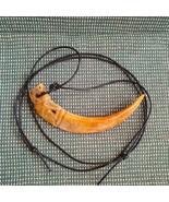 Large Wild Boar Tusk Tiger carved pendant Rare Wealth Longevity Amulet, izida - $1,900.00
