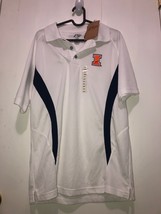 NWT University of Illinois P2 By Pro Player Mens Small Polo Shirt Cool + Fiber - £15.02 GBP