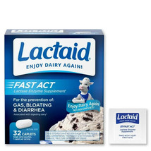 Lactaid Fast Act Lactose Intolerance 32 Caplets Exp 12/2023 - £12.50 GBP