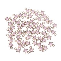 50PCS 6mm DIY Accessories Handmade Necklace Candy Color Pentagram Pendants Mini  - £8.35 GBP