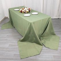 90X156&quot;&quot; Eucalyptus Green Premium Rectangle Polyester Tablecloth Catering Party  - £28.92 GBP