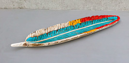 Southwestern American Indian Dreamcatcher Feather Organizer Dish Tray 18&quot;Long - £21.57 GBP