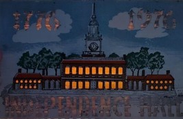 HTL Independence Hall 1776-1976 Hold To Light Artist Conception Postcard U24 - £5.46 GBP