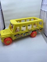 Vintage 1965 Fisher Price School Bus #192 Little People Pull Toy No People - $11.83
