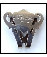 Sterling Silver Victorian Napkin Clip or Money Clip Credit Card Holder  - $22.00