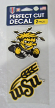 NCAA Wichita State Double Perfect Cut Decals Logo on 4&quot;x8&quot; by WinCraft - £7.91 GBP