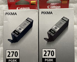 Canon 270 Black Ink Twin Pack PGI-270 2 x 0373C001 Genuine Sealed Retail... - $29.98
