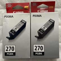 Canon 270 Black Ink Twin Pack PGI-270 2 x 0373C001 Genuine Sealed Retail Boxes - £24.11 GBP