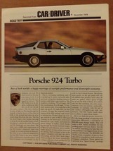 Porsche 924 Turbo Car &amp; Driver Magazine Road Test Article Reprint Novemb... - $14.62