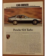 Porsche 924 Turbo Car &amp; Driver Magazine Road Test Article Reprint Novemb... - $19.95 CAD