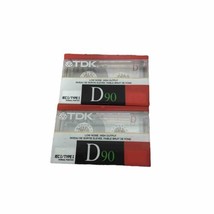 2 TDK D90 Audio Cassette Tape Type I Blank Sealed NEW Vintage - $151.16 MXN