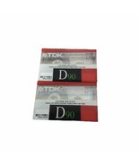 2 TDK D90 Audio Cassette Tape Type I Blank Sealed NEW Vintage - $151.16 MXN