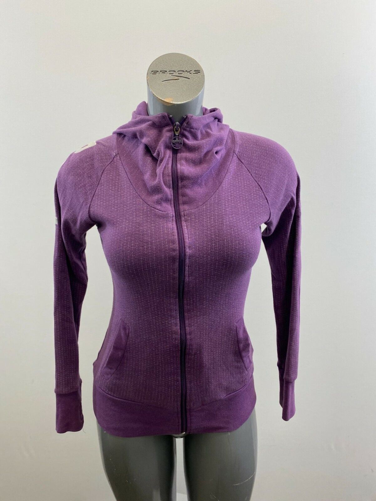Bench Women&#39;s Full Zip Hoodie Size Small Purple Patterned Cotton Blend  - $7.92
