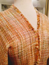 4yds Fabulous Pink Green Multicolor Striking Tweed Chi Chi Designer Fabric - £102.08 GBP