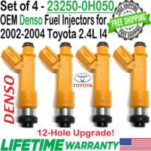 OEM x4 Denso 12-Hole Upgrade Fuel Injectors for 2002-04 Toyota Camry Solara 2.4L - £88.53 GBP