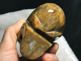 Natural Ocean Jasper Carved Skull Realistic Healing Crystal Healing  L01... - £74.08 GBP