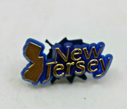 New Jersey State Shaped Plastic Collectible Pin Pinback Travel Souvenir ... - $13.09