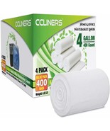 CCLINERS Small Trash 4 Gallon Clear Garbage Bags bathroom Can Liners (40... - £15.94 GBP