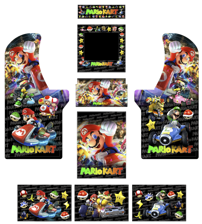 arcade1up, Arcade 1up Mario kart design arcade design/Arcade Cabinet GRAPHICS