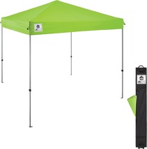 Ergodyne SHAX 6010 Pop-Up Canopy Tent, Lightweight, 10&#39; x 10&#39;, Lime - £291.86 GBP