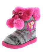 DISNEY FROZEN ANNA ELSA FauxFur Zip-Up Sweater Boots Shoes NWT Girls/You... - £23.72 GBP