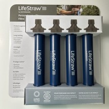 4pk LifeStraw Personal Water Filter for Hiking Camping Travel Emergency - £42.81 GBP