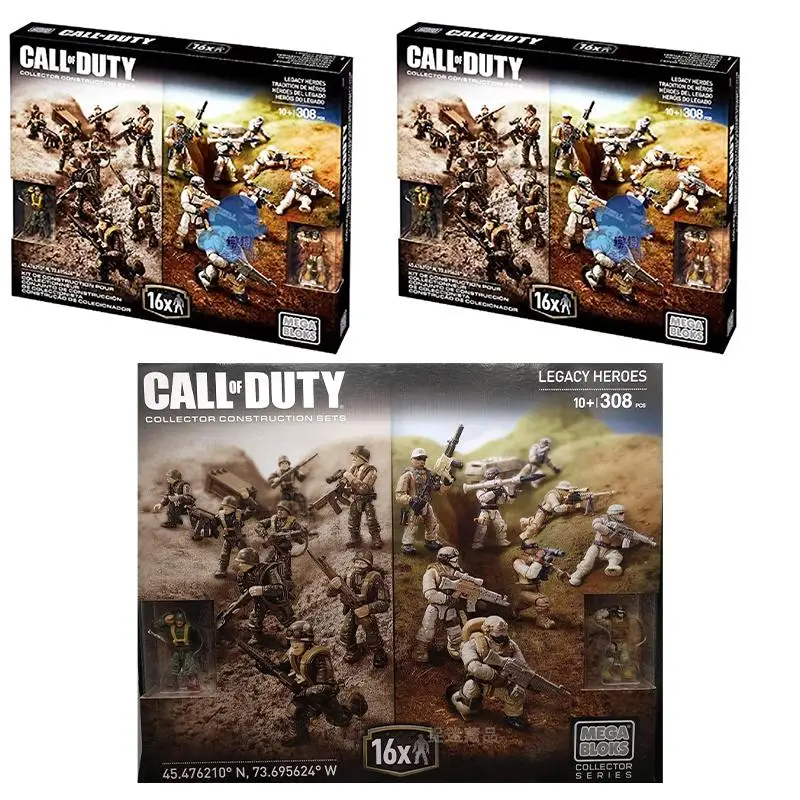 Mega Bloks 308Pcs Call of Duty Construx Toys 16 Person Legacy Heroes Soldi - $143.42