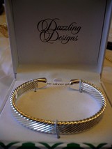 Silver Plated Ridge Cuff Bracelet In Gift Box NEW Dazzling Designs - £27.30 GBP