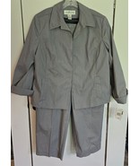 NWT Womens Plus Petites 18PW Jones New York Gray 2-Piece Outfit Pants Ja... - $38.61